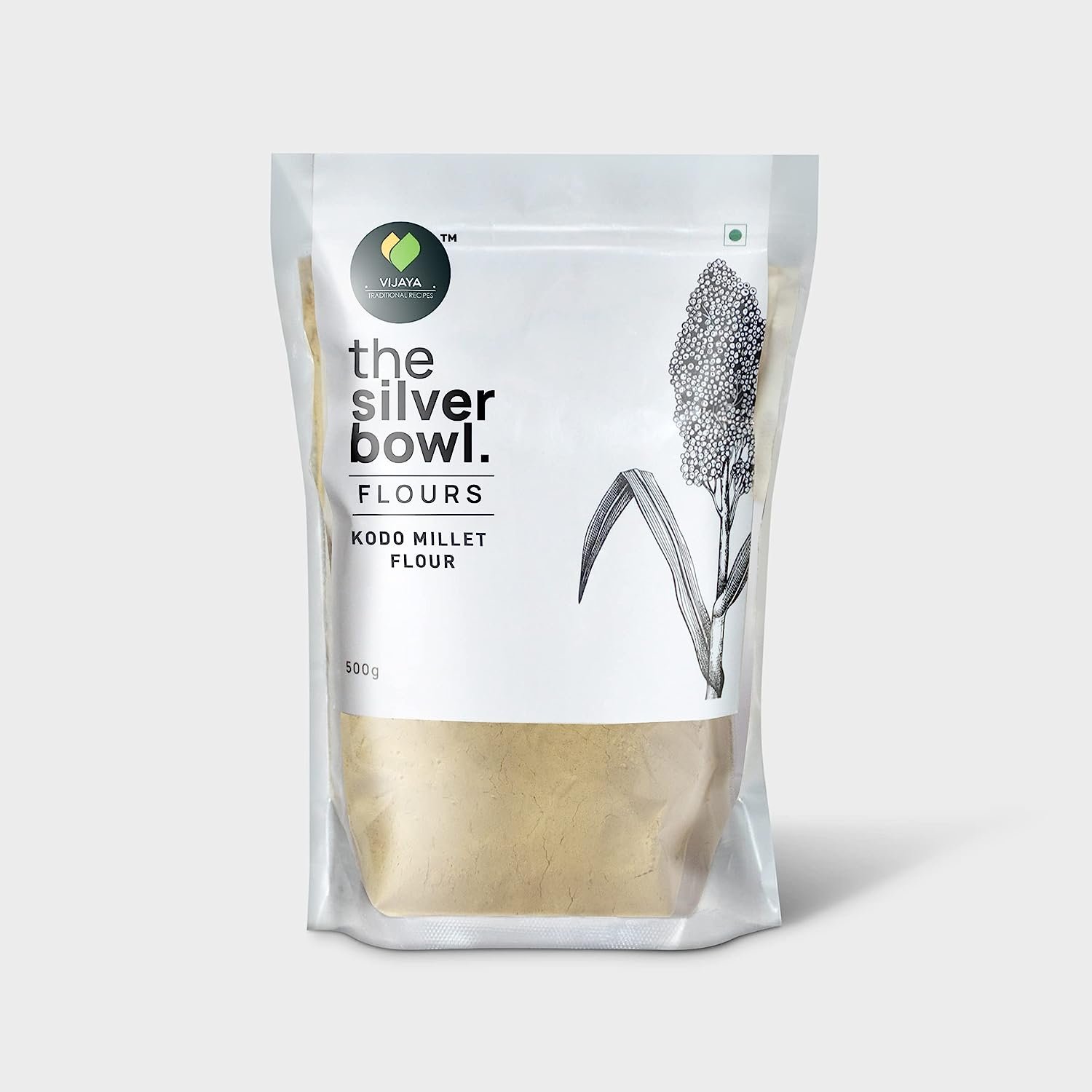 The Silver Bowl Kodo Millet Flour 500g (Pack of 2) - Gluten-Free, High  Fiber, Nutrient-Rich Supergrain Flour - VIJAYA FOODS